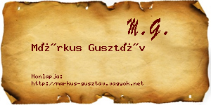 Márkus Gusztáv névjegykártya